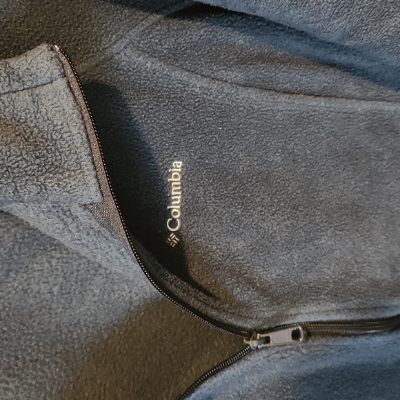 Columbia fleece dark blue zipper jacket coat size 1X - Picture 3 of 6